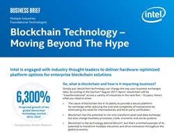 Intel - Blockchain Technology Moving Beyond the Hype